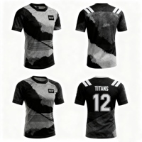 Conjunto de Uniforme de Rugby para Niños y Jóvenes, Jersey y Pantalones Cortos, Sublimado, Ligero, Duradero, para Entrenamiento Escolar y Deportivo
