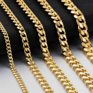 Colar de Corrente de Bambu Unissex em Aço Inoxidável Polido Sextavado Dourado, Prateado e Preto, Estilo Europeu Americano Moderno e Dominante - Product Image 5