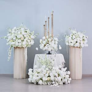 Flores Artificiales de Seda para Decoración de Bodas, Lirios, Rosas, Peonías, <span class=keywords><strong>Arreglos</strong></span> Florales Rojos Modernos Hechos a Mano, Tejidos y Teñidos para Eventos - Product Image 1