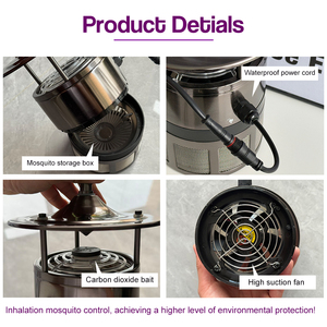 Piège à moustiques professionnel au dioxyde de carbone, système d'aspiration, attrape-moustiques étanche pour hôtels, fermes, fabricants, OEM - Product Image 3