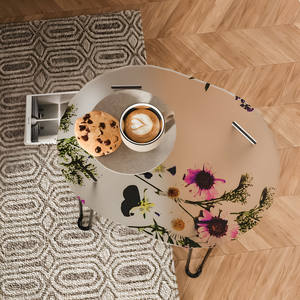 Moderno tavolo e panca stampo in Silicone vassoio ellittico stampo in resina epossidica per soggiorno e angoli camera da letto - Product Image 5