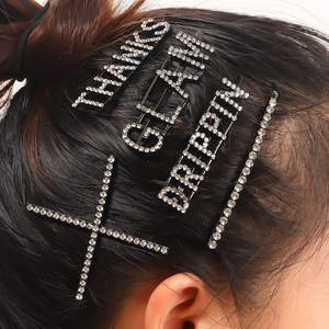 Épingles à cheveux PLWord, barrettes à strass, épingles à cheveux pavées de strass, 12 constellations, pince à cheveux lettre anglaise - Product Image 3
