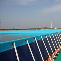 Grande piscine hors sol portable en PVC, piscine rectangulaire à structure métallique à vendre