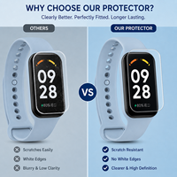 Protection d'écran en verre trempé ultra fin anti-empreintes digitales, anti-huile, anti-éclats pour Xiaomi Watch Mi Band 9 Active