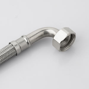 工場厨房用モダンフレキシブルステンレス鋼編組1/2インチ水道ホースユニバーサルトイレエルボ継手蛇口供給コネクター - Product Image 2