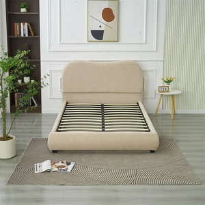 Letto <span class=keywords><strong>matrimoniale</strong></span> king size moderno di lusso bianco con contenitore imbottito, letto singolo imbottito morbido per camera da letto - Product Image 1