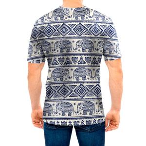 Camisetas de cuello redondo para hombre superventas, estampado por sublimación de gran tamaño de algodón, multicolor para uso en exteriores, ropa de punto teñida - Product Image 2