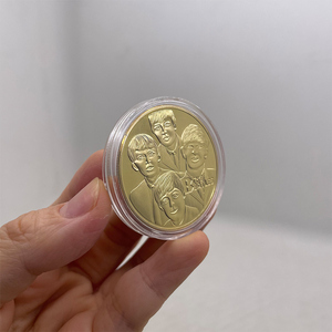 Artigianato in metallo Rock and Roll Music Record chitarra Cool British Rock <span class=keywords><strong>Band</strong></span> coin The-<span class=keywords><strong>Beatles</strong></span> moneta commemorativa placcata in oro - Product Image 3