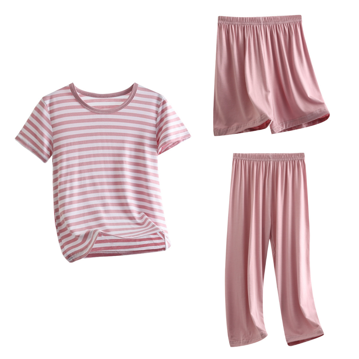 Pink [short sleeved+shorts+pants]
