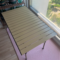Table pliable en fer ultralégère Portable pour une utilisation en extérieur haute résistance plage pique-nique randonnée Camping sac lesté meubles d'intérieur