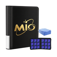 Classeurs MIO à chargement par le haut, 9 pochettes, 288+ cartes, dossier en PU pour jeux de cartes TCG, fermeture éclair, 10,8x6,3cm, épaisseur 9,3mm, cartes de visite