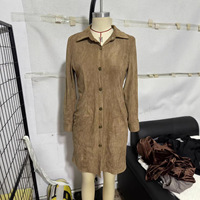 Robe chemise rétro vintage ajustée à col revers pour femme, tendance et décontractée, avec col polo et jupe