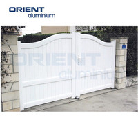 Portail en aluminium pour maison, conception de porte automatique coulissante pour allée