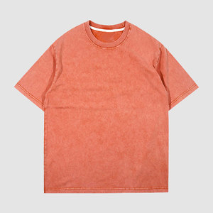 ผู้ผลิตเสื้อยืดคุณภาพสูงแบบ DTG สั่งทำได้ ทรงหลวม ไหล่ตก ผ้าหนา 100% คอตตอน วินเทจ ล้างสีแบบแอซิดวอช - Product Image 3