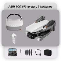 Drone VR AERI100 2.4G 6CH avec maintien d'altitude, moteur brushless, double caméra 1080P, WiFi FPV, quadricoptère RC avec lunettes VR à vendre