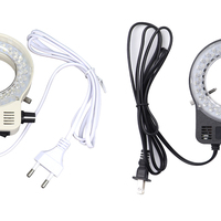 56 LED Adjustable Monocular Stereo Microscope Ring Light Illuminator Power Adapter Optimal ABS Material Sanqtid SQTD-L56 Camera