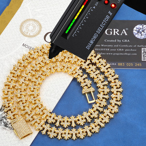 สร้อยคิวบันฮิปฮอปสมัยใหม่ประดับเพชรโมอิสซาไนต์แบบฝังเงินแท้ 925 สร้อยคิวบันแบบสั่งทำพิเศษ  ผ่านการทดสอบ VVS1 - Product Image 2