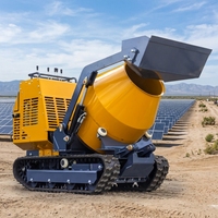 Bétonnière Jinlin robuste 500L, puissance de mélange élevée 82, machine d'ingénierie mobile haute efficacité