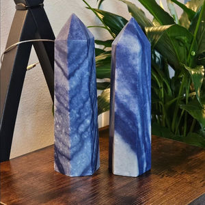 หินคริสตัลอะเวนเจอรีนสีน้ำเงินธรรมชาติขัดเงาสไตล์โบฮีเมียนขายส่ง สำหรับตกแต่งบ้านที่ไม่เหมือนใครและเป็นของขวัญในวันหยุด - Product Image 4