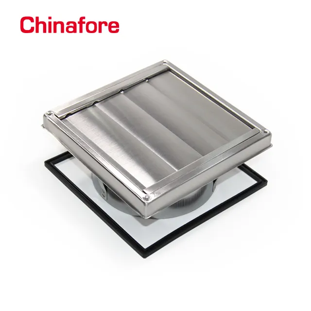 Stainless Steel Exhaust Grille Louvered Air Vent External Wall Dryer Vent Cover For Home HVAC Systems