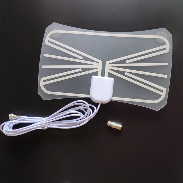 Long Range Transparent Antena Indoor Digital TV Antenna for Smart TV-VHF/UHF/DVB T2