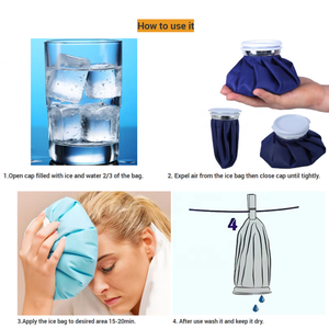 Cening Sac de glace réutilisable Cube chaud et froid pour les blessures médicales et sportives Petit soulagement de l'enflure des muscles frais - Product Image 6