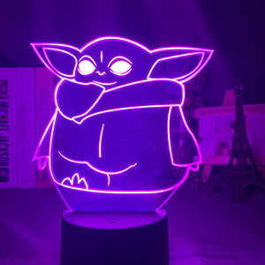 <span class=keywords><strong>Lampe</strong></span> de table LED 3D Illusion Nuit Étoilée à Changement de Couleurs en Acrylique pour Chambre d'Enfant, Cadeau pour Fan de Guerre - Product Image 2