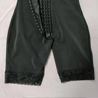 Ensemble de gaine amincissante et rehausseur de fesses pour femmes, à maintien ferme, respirant, en nylon fin, avec fermeture éclair, pour récupération post-partum et sport, effet ventre plat