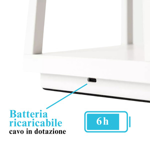 Linterna Táctil Inalámbrica con Luz LED Regulable 14x14x28cm Batería de 1800mAh Opciones de Color Disponibles - Product Image 4