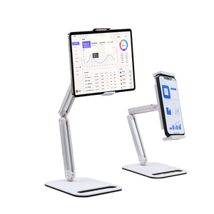 Supporto per Monitor Portatile a Braccio Lungo, Supporto per Tablet con Base Girevole a 360°, Supporto Flessibile per <span class=keywords><strong>iPad</strong></span> da Scrivania per Ufficio, Scuola, Negozio - Product Image 4