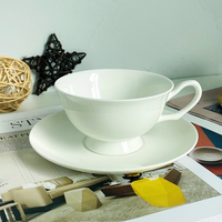 Ensemble de tasses à cappuccino et de thé en céramique blanches élégantes, style sobre, pour cadeaux promotionnels, entreprises, vendeurs