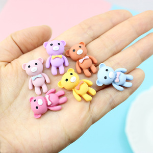 Ours mixte à dos plat en résine Cabochons embellissements <span class=keywords><strong>scrapbooking</strong></span> artisanat bricolage accessoires pour cheveux charmes pour la fabrication de bijoux - Product Image 1
