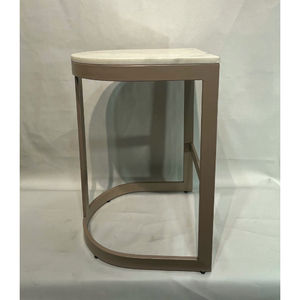 Table d'appoint contemporaine de qualité supérieure avec plateau en marbre et base incurvée, pièce d'accent raffinée, prix de gros, collection - Product Image 1