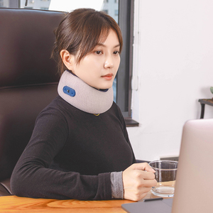 Attelle cervicale réglable en mousse souple, confortable <span class=keywords><strong>et</strong></span> respirante, avec fonctions de chauffage <span class=keywords><strong>et</strong></span> de vibration, coussin de massage pour le corps - Product Image 3