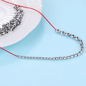 30 perles entretoises en acier inoxydable 4/5/6 mm, ovales lisses argentées, pour la fabrication artisanale de bracelets, colliers et bijoux DIY - Product Image 3
