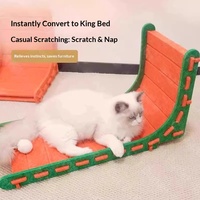 Grand grattoir vertical en feutre en forme de L pour chat, emballage carton, durable, résistant à l'usure, amovible, design simple, pour intérieur