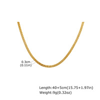 Collier de clavicule plaqué or en acier inoxydable hypoallergénique 3mm 8mm Collier de chaîne de clavicule en maille