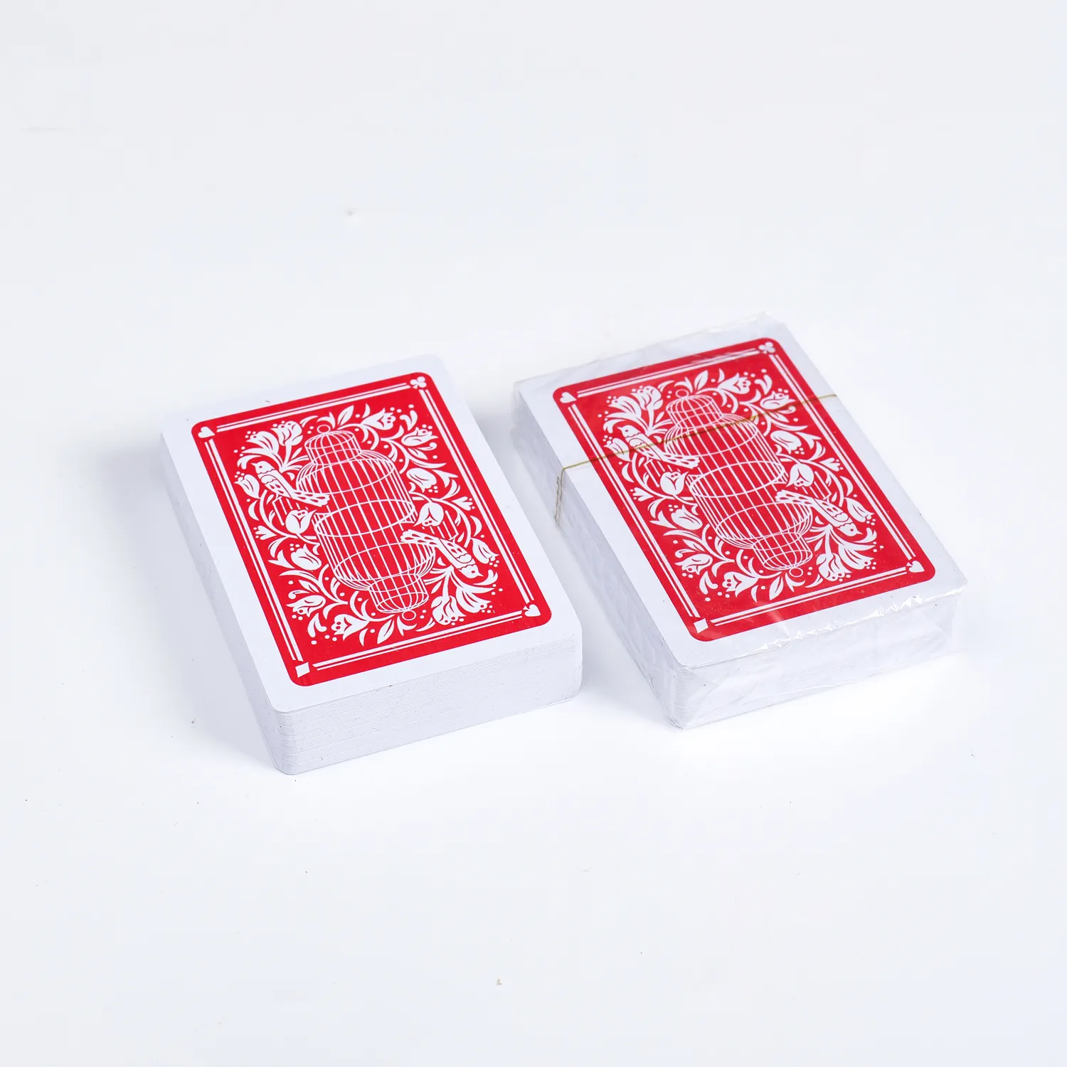 Brand new custom white waterproof plastic poker-type card box, advertising playing cards available sale at a low price.