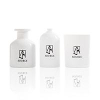 Ensemble diffuseur maison flacon diffuseur vide 200 ml, pot à bougie 200 ml 30 ml 50 ml 100 ml flacon de parfum blanc vide vaporisateur en verre
