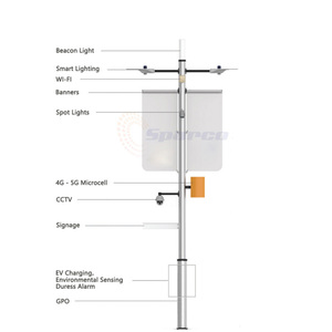 Sparco Tiên Tiến Nhôm/Thép Không Gỉ Led 8M 9M 10M Thông Minh Đường Phố Cực Ánh Sáng - Product Image 4