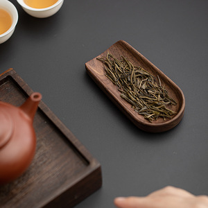 Cuchara de té de madera de nogal, cuchara ovalada de madera maciza para accesorios de la ceremonia del té Kung Fu - Product Image 2