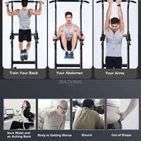 Appareil d'entraînement multifonctionnel à barre horizontale d'intérieur pour adultes Station de fitness à traction Station d'immersion à tour de puissance réglable