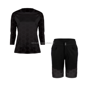 Custom Unisex Cycling Jersey and Shorts Set Breathable Short Sleeve Full Zip Bike Uniform Laser-Cut Quick Dry <b>Padded</b> Shorts - Product Image 5