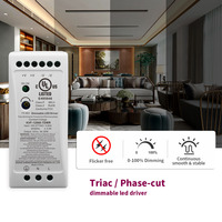 Nouveau 2024 Driver de gradation Triac 010v Alimentation électrique Ac Dc 12v 24v 60w 96w 100w Transformateur LED Rail DIN Driver LED pour LED
