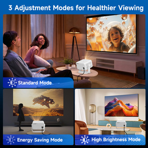 Projecteur LCD portable LED 4K Android 14 WiFi 650 ANSI avec télécommande, haut-parleur double bande, 8 Go pour chambre à coucher, modèle L018 Mini - Product Image 3