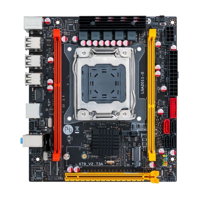 OEM/ODM LGA2011 X79 Main Board Desktop Dual Channels DDR3 Max 64G M.2 Port 5 Phase Power Supply
