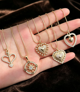 Bijoux fantaisie, pendentif cœur romantique, colliers avec breloque en zircon pour femmes, cadeau - Product Image 5