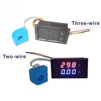 YWS28VA Meteran Ganda Digital Hanya Layar LED 0.28" Pengukur Tegangan Arus Akurasi 1% 0-600V DC14-100V 10-100A -10~50