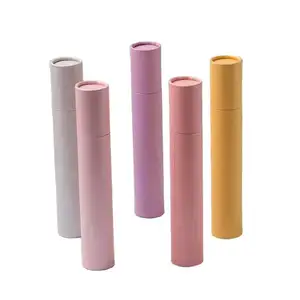 Benutzer definierte Zylinder Post Mailing Tube Recycelbare Kraft papier dose Tube Verpackung Umwelt freundliche Papp röhre Deodorant Container
