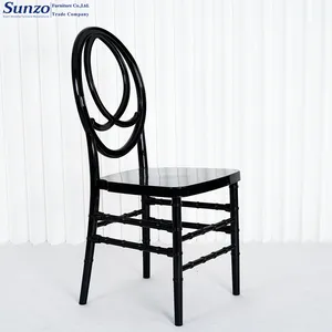 Stackable PC Plastic Black Phoenix Chair for Wedding Dining Hotel Park Outdoor and Indoor Special Events silla de boda